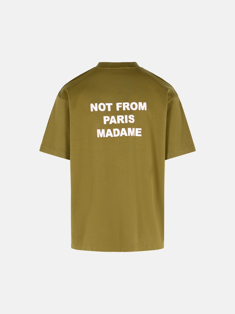 Drôle de Monsieur KHAKI COTTON T-SHIRT outlook