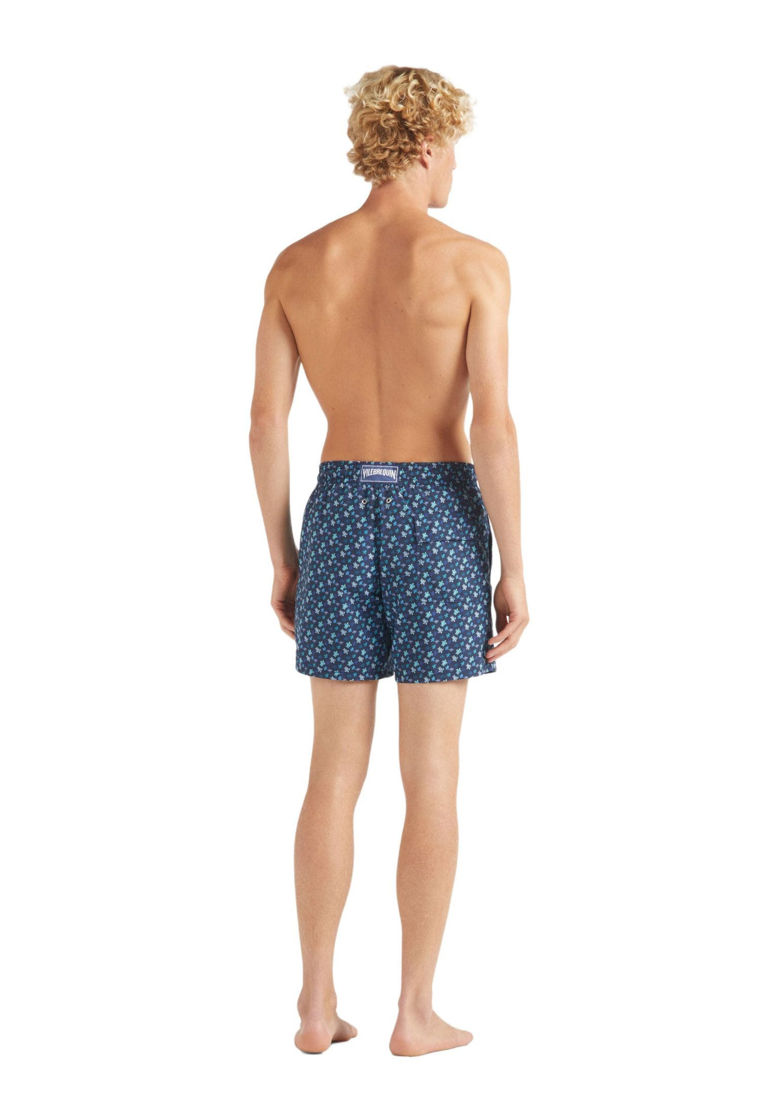 Vilebrequin Men's Micro Ronde Des Tortues Rainbow Swim Shorts in Peacock at Nordstrom - 4
