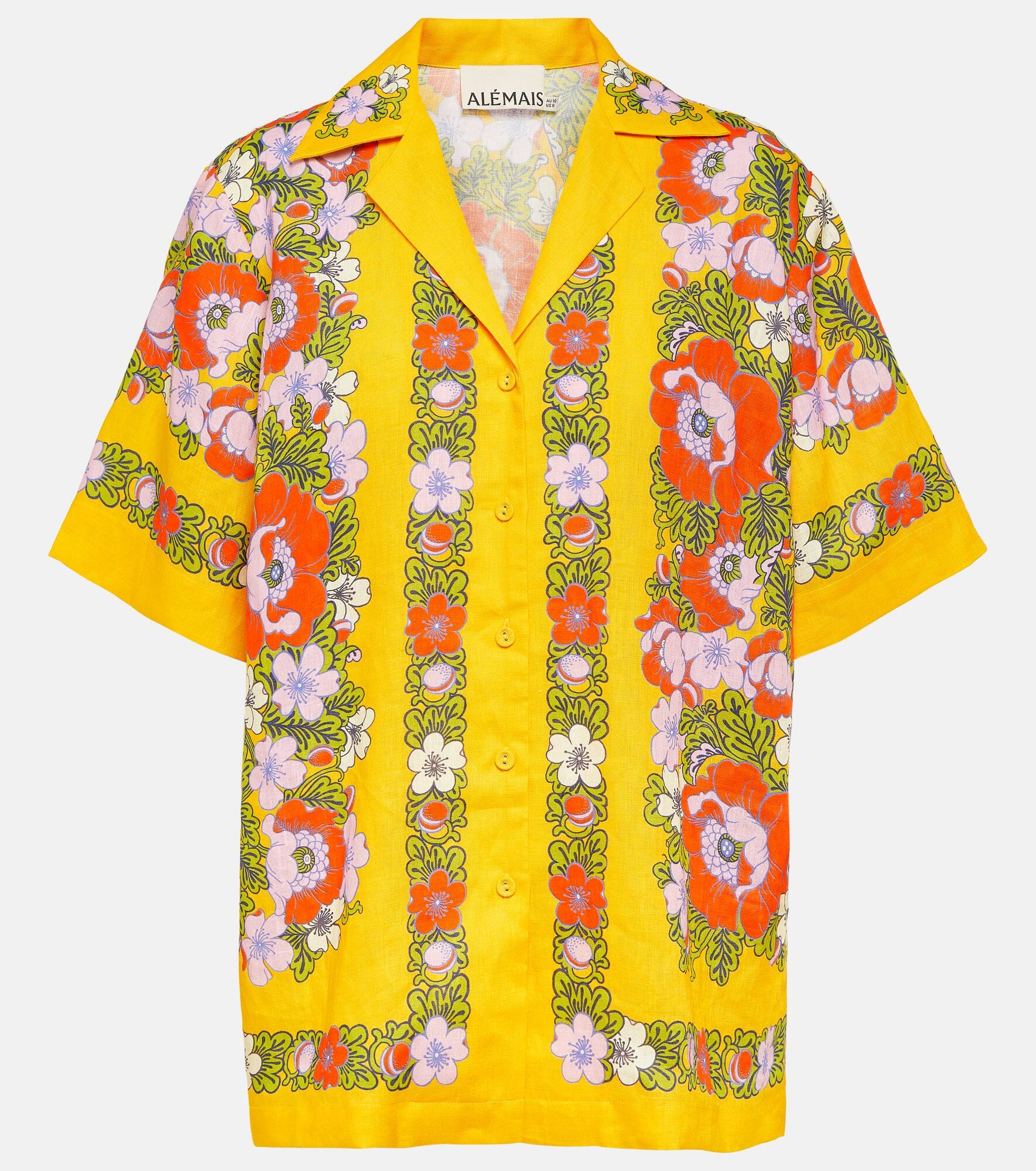 Floral linen shirt - 1