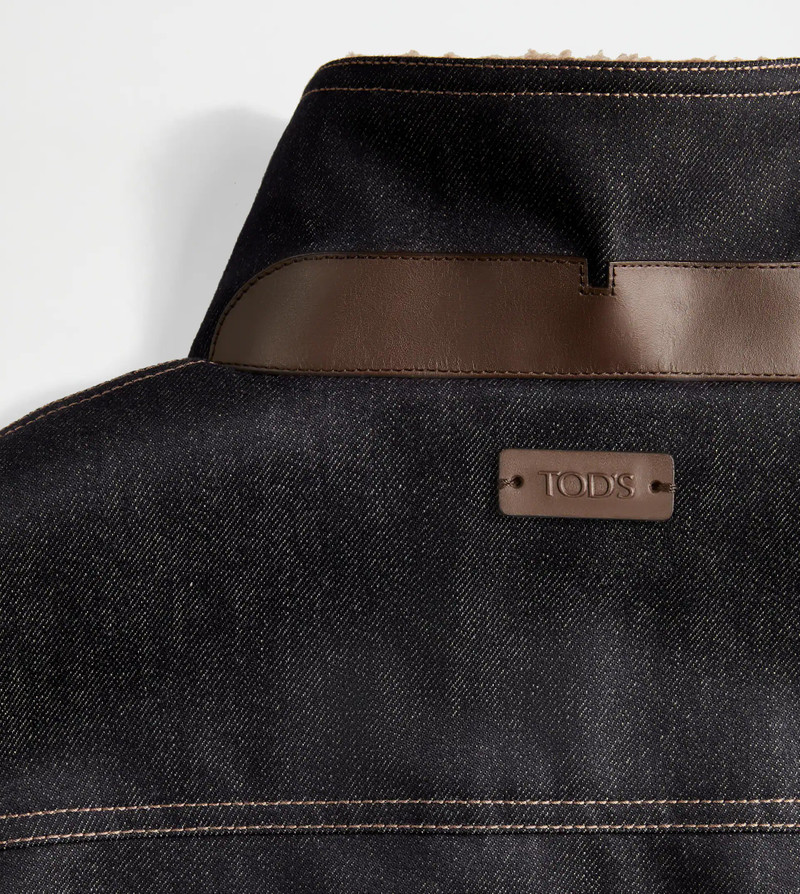 TRUCKER JACKET IN WOOL DENIM - BLUE 7