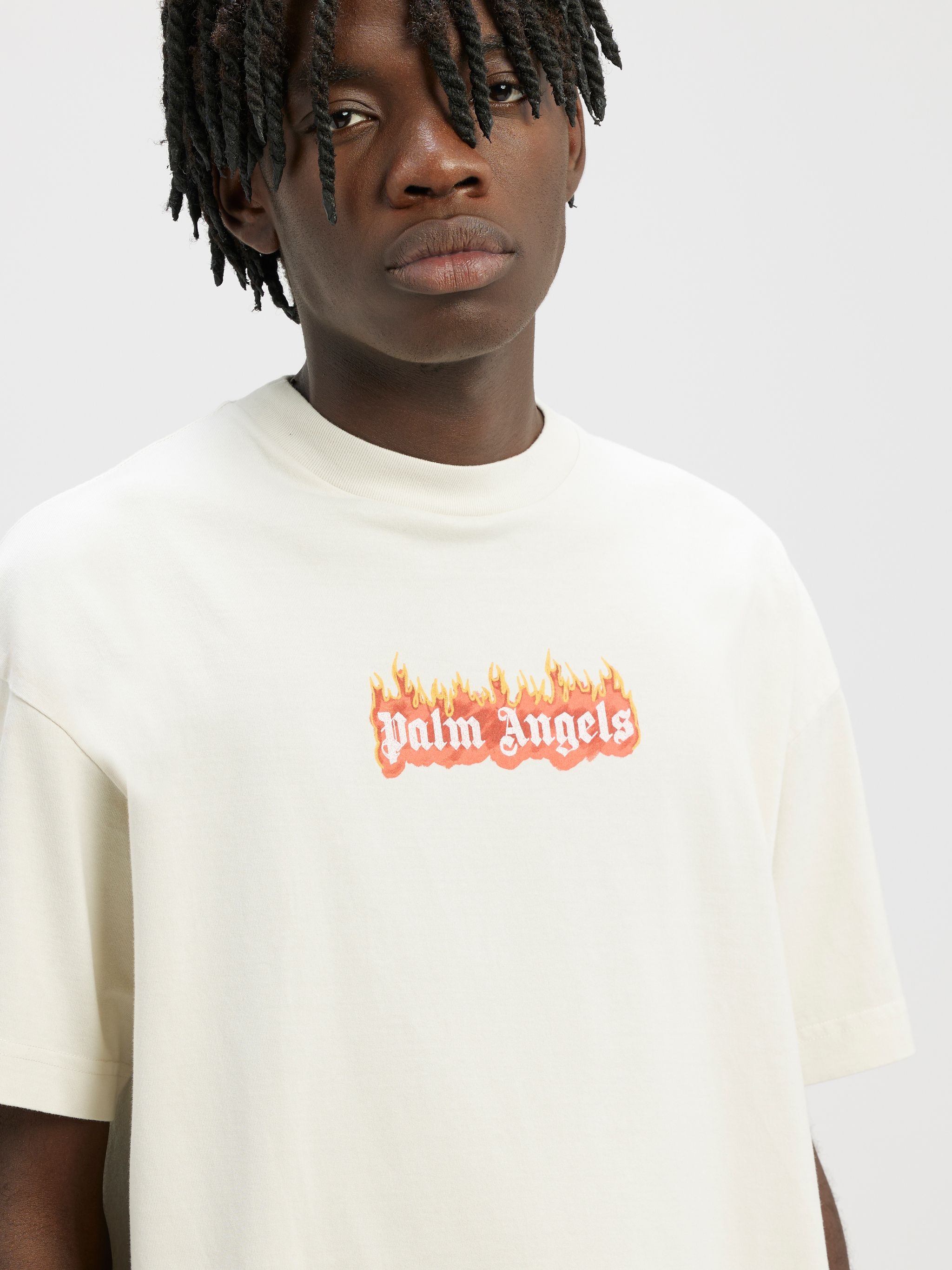 GARMENT DYE BURNING LOGO CLASSIC TEE - 6