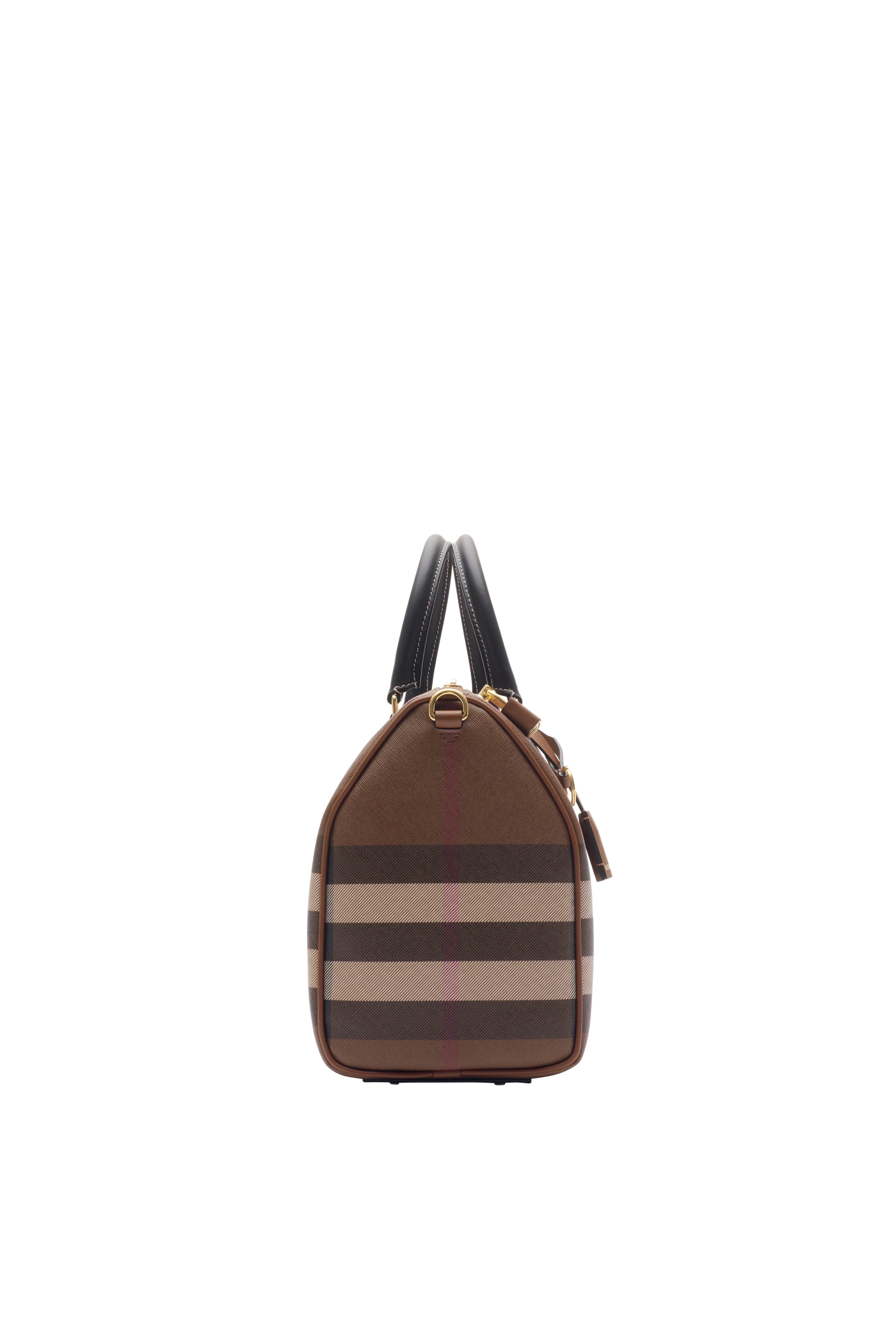 burberry Medium Check Bowling Bag in Dark Birch Brown at Nordstrom - 4