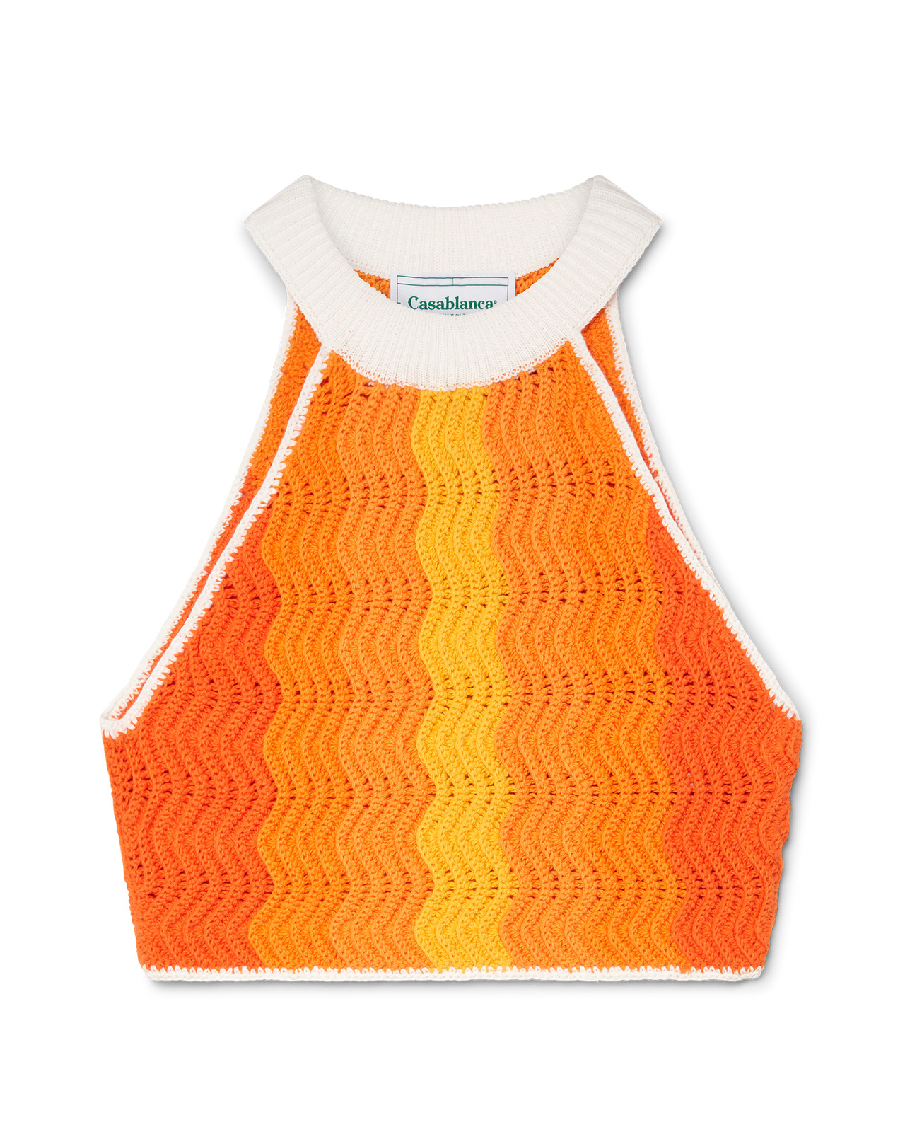 Orange Gradient Sleeveless Top | Casablanca Paris - 1