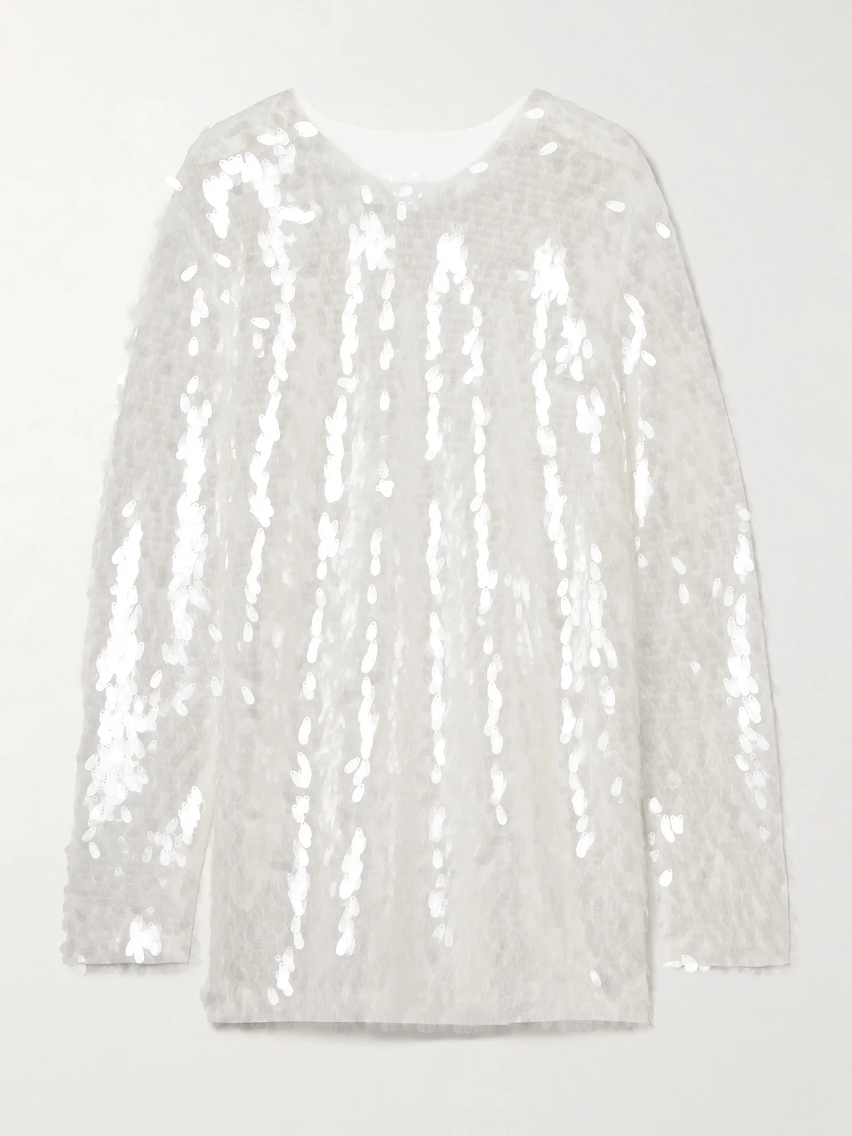 Paillette-embellished Tulle Mini Dress - 1