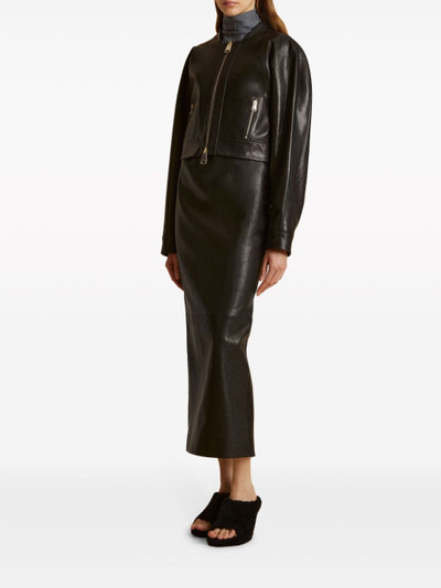 KHAITE The Gracell leather jacket outlook
