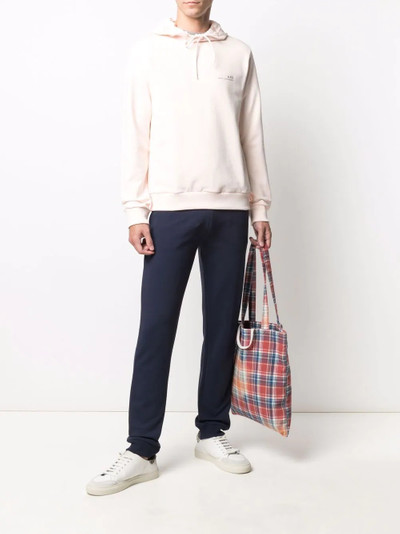 A.P.C. logo-print drawstring hoodie outlook