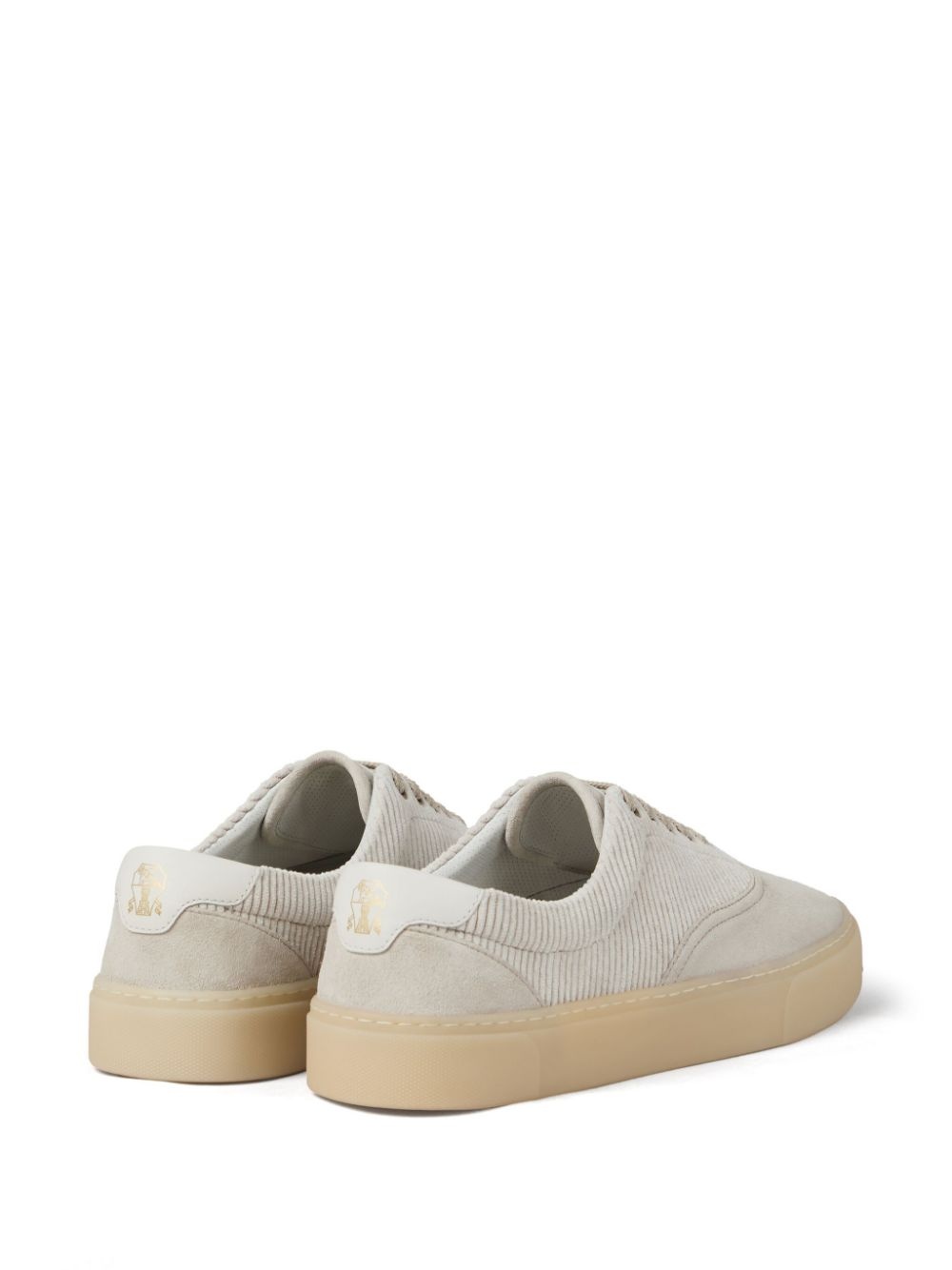 panelled suede sneakers - 3