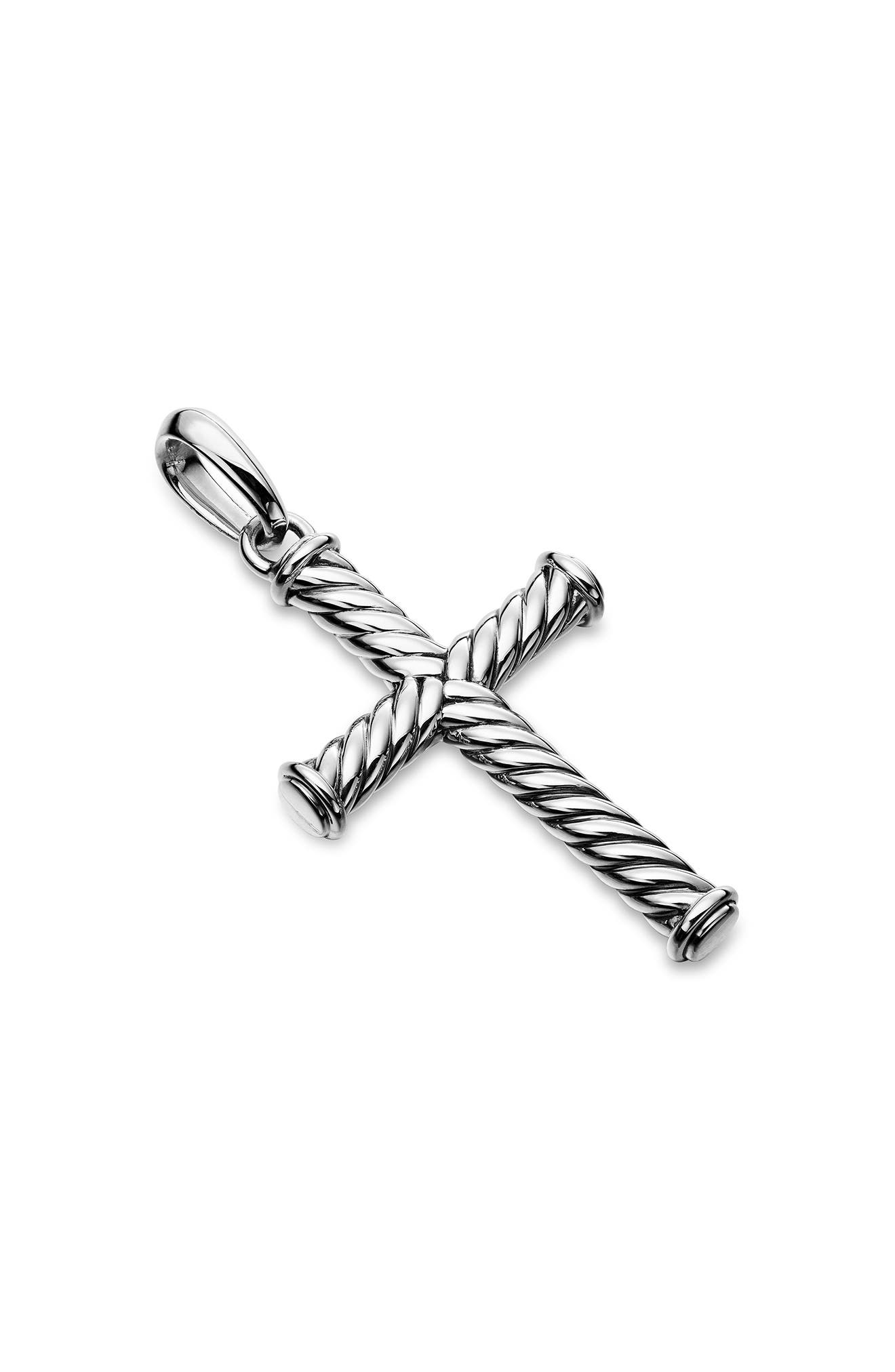 David Yurman Cable Cross Pendant in Sterling Silver, 35mm at Nordstrom - 4