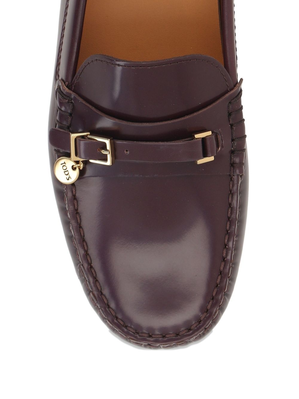 buckle-detail leather loafers - 4