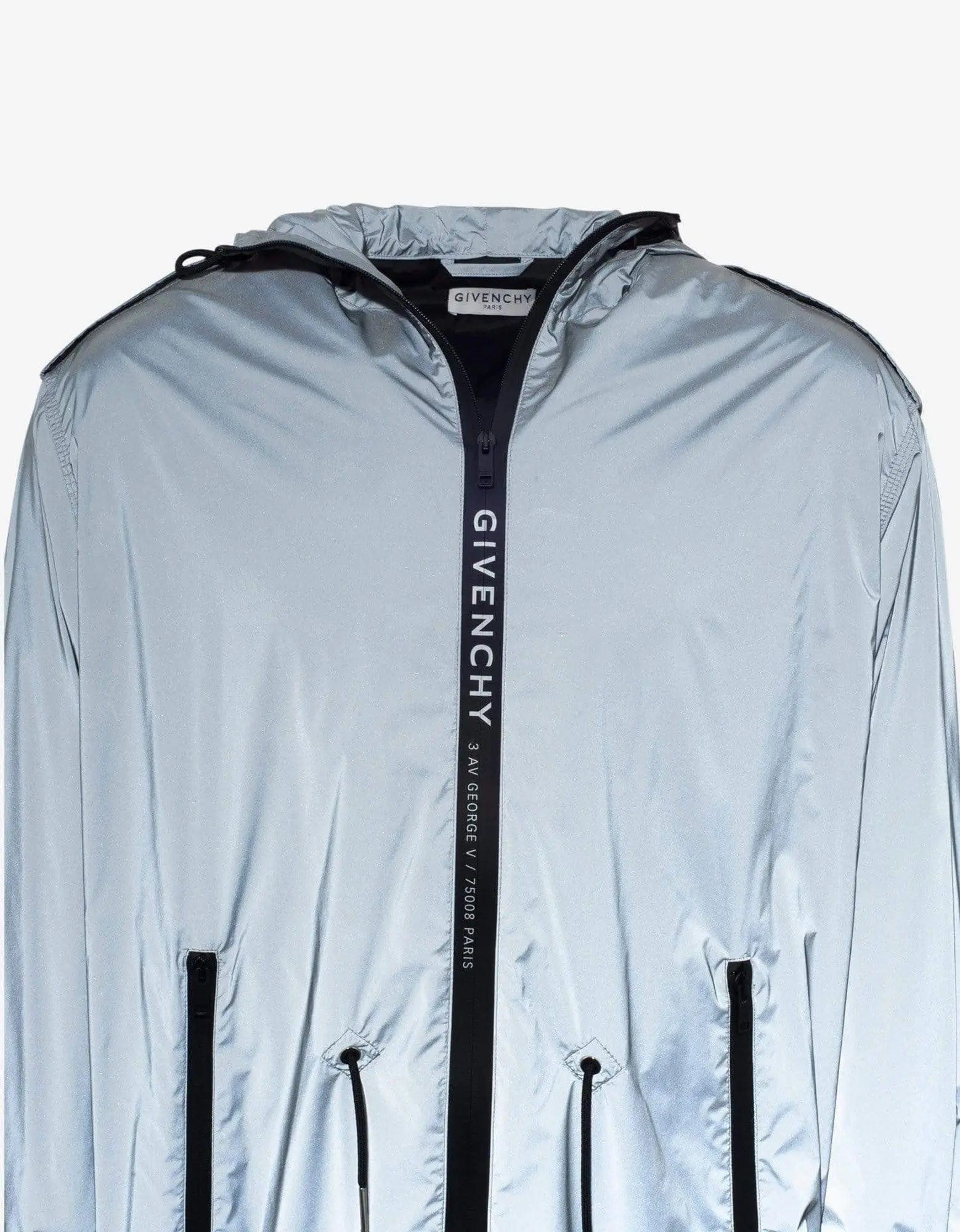 Givenchy Grey Reflective Nylon Parka - 7