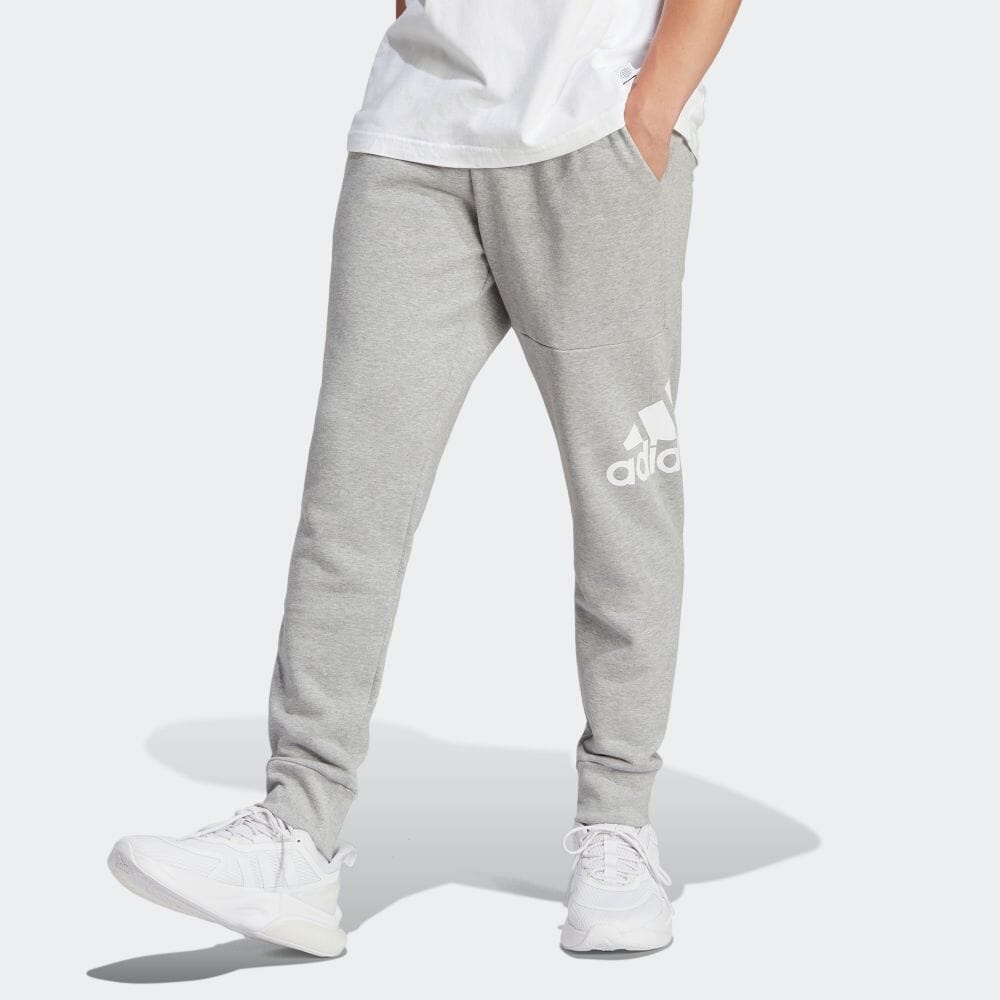 adidas Essentials French Terry Tapered Cuff Logo Pants 'Grey' HA4345 - 2