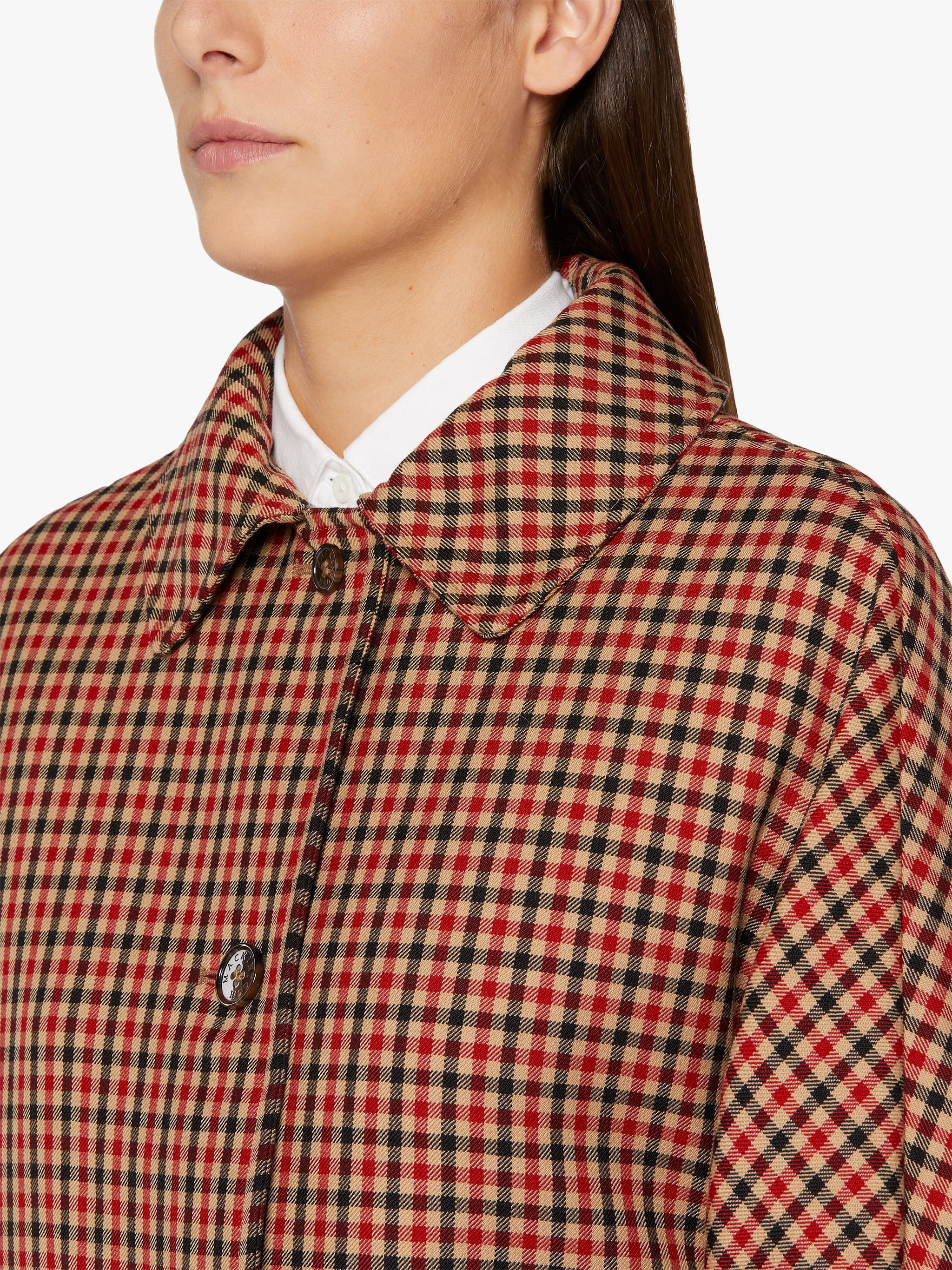 FAIRLIE RED SHEPARD CHECK WOOL OVERCOAT | LMC-008 - 5