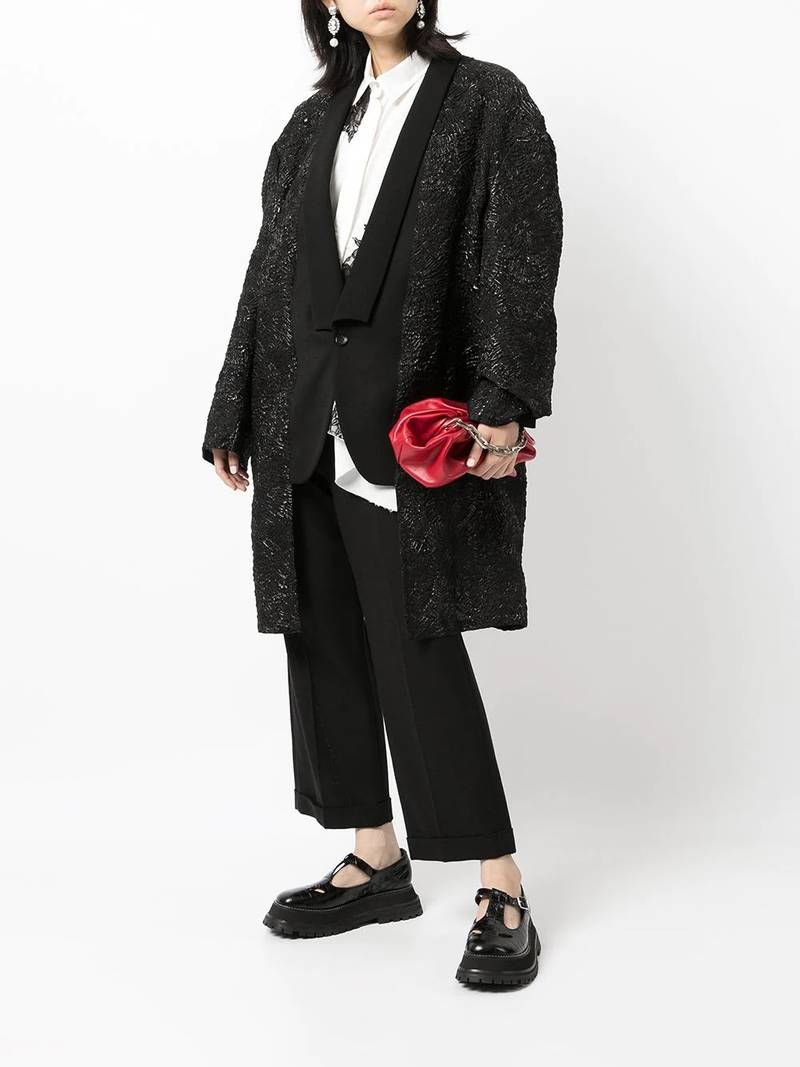 Comme Des Garçons midi single-breasted blazer outlook