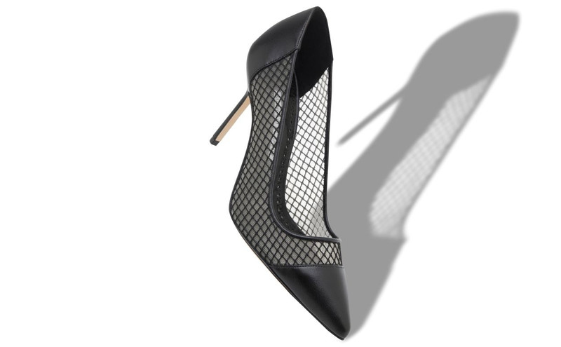 Manolo Blahnik Black Nappa Leather Pointed Toe Pumps outlook