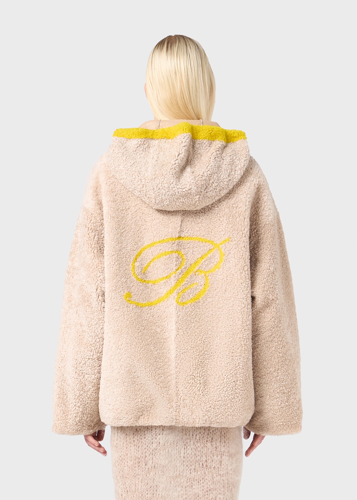 SHEARLING BOMBER JACKET WITH HOOD - 4