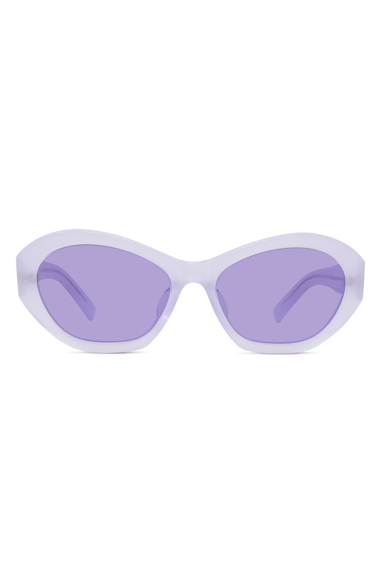 Givenchy 57mm Cat Eye Sunglasses in White/Other /Violet at Nordstrom - 1