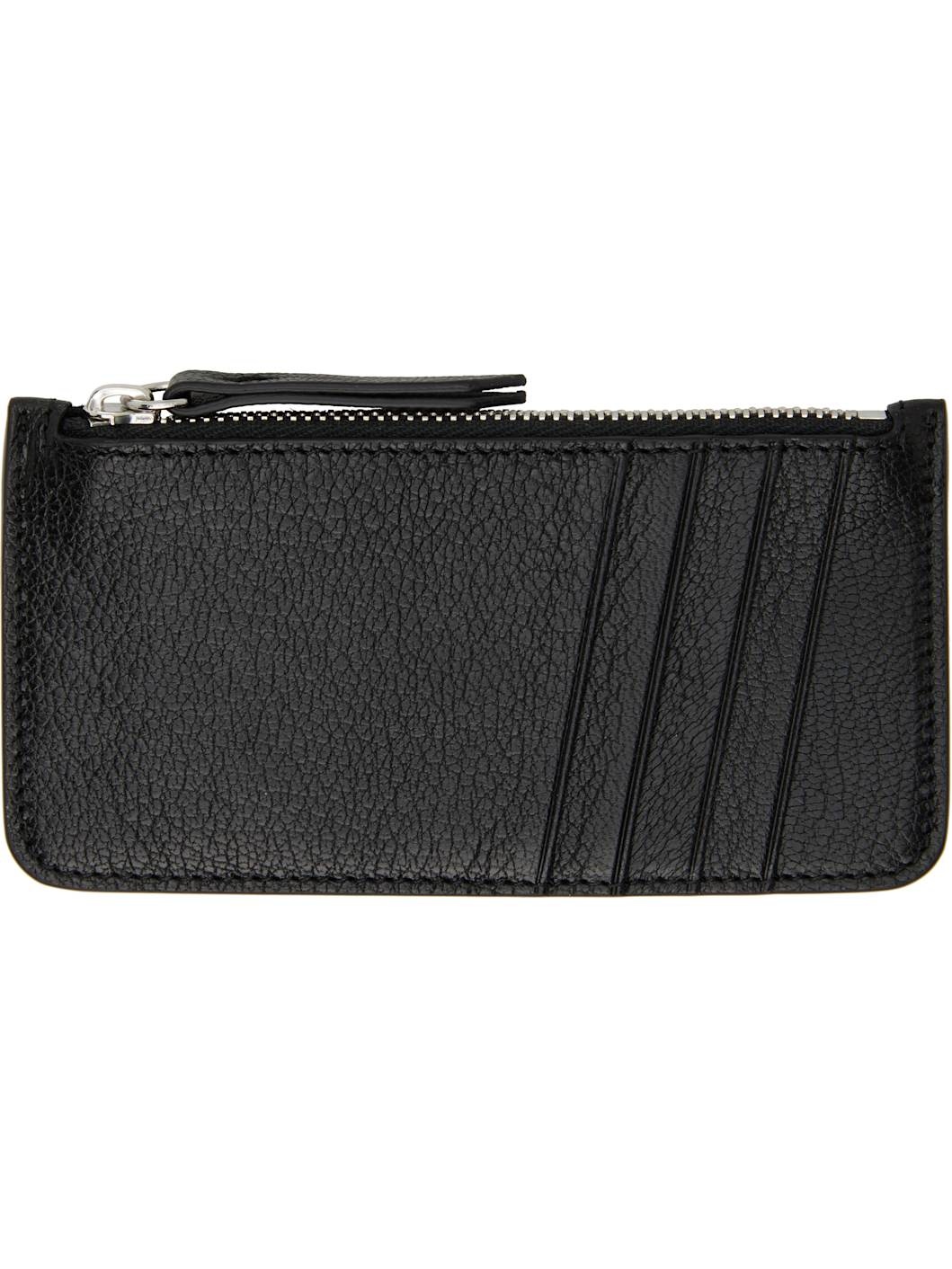 Black Four Stitches Card Holder - 2