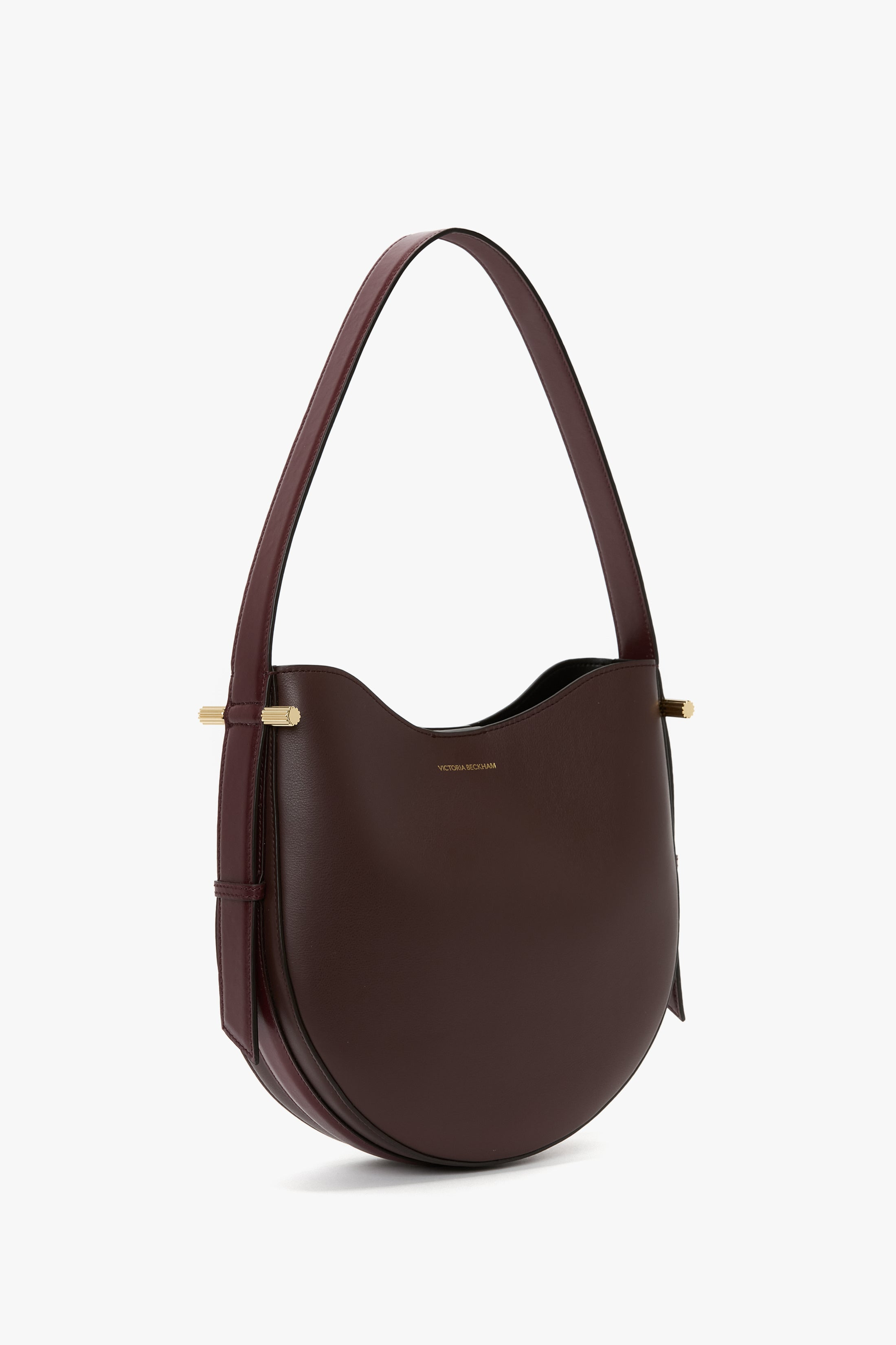 Dia Hobo Bag In Burgundy Smooth Leather - 3