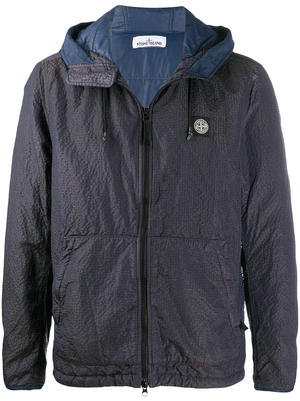 lightweight hooded jacket with logo at chest - 1