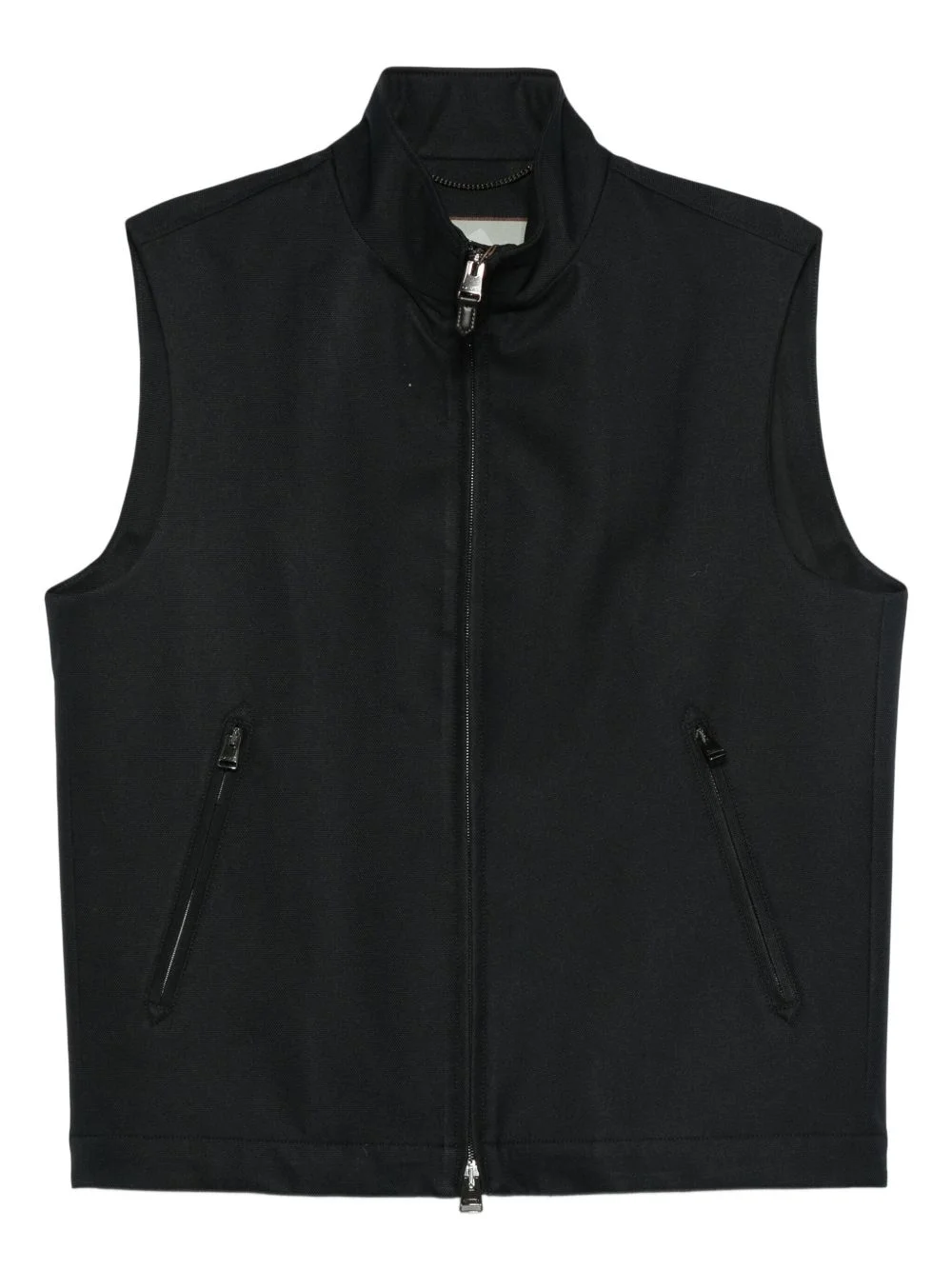 zip-front pocketed gilet - 1