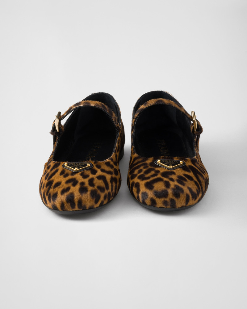 Printed leather ballerinas 5