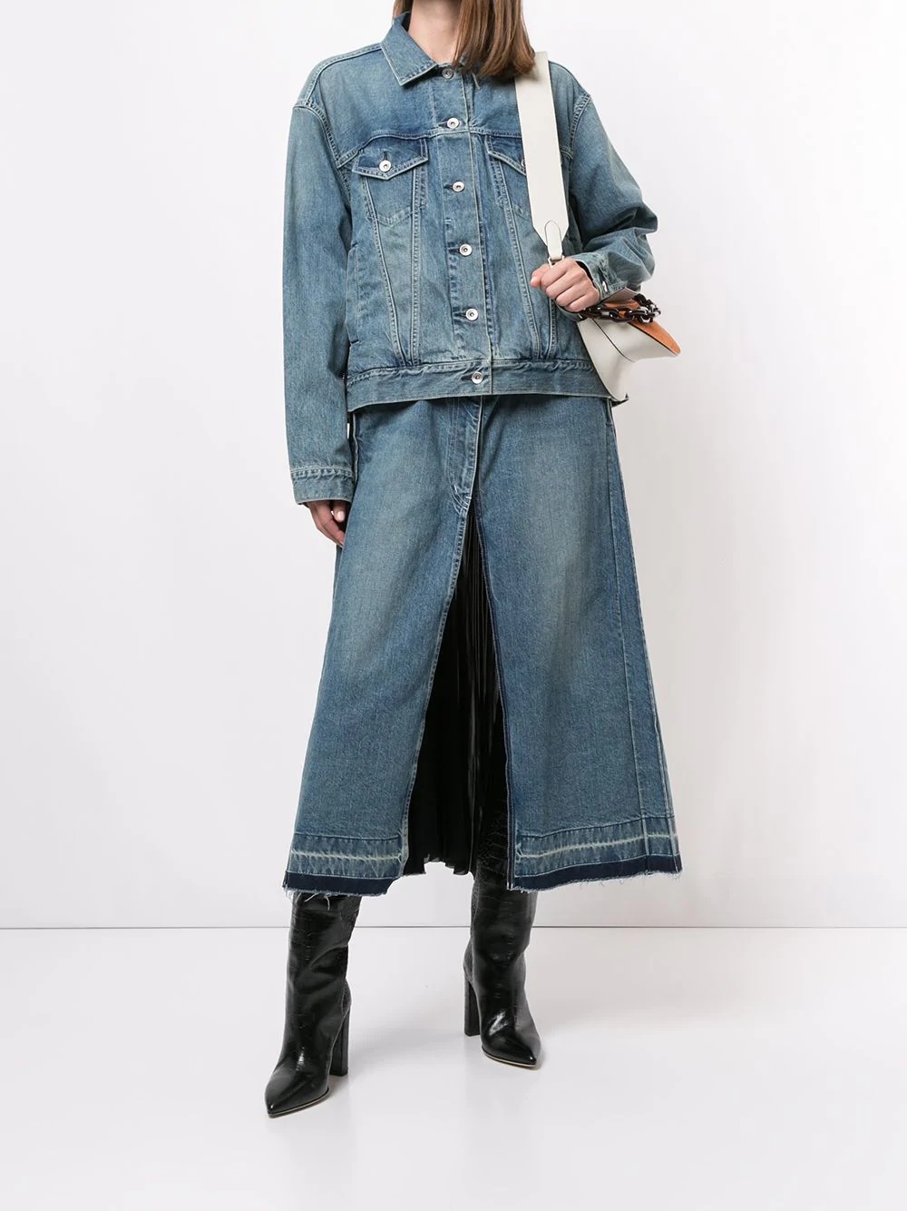 long denim jacket - 2