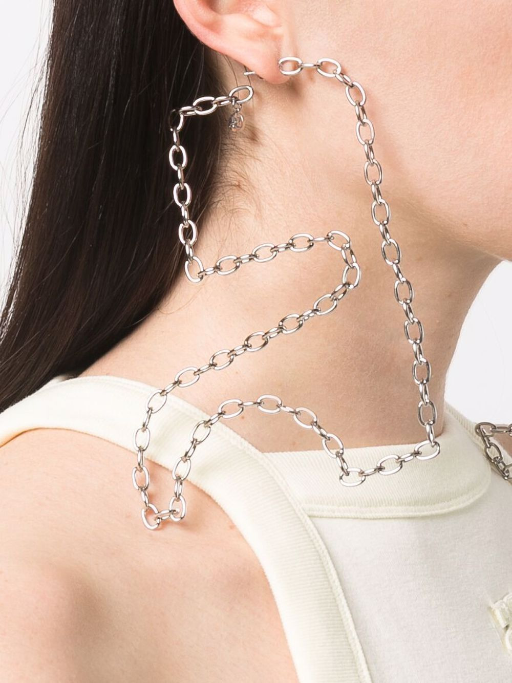 sculptural chain-link earrings - 3