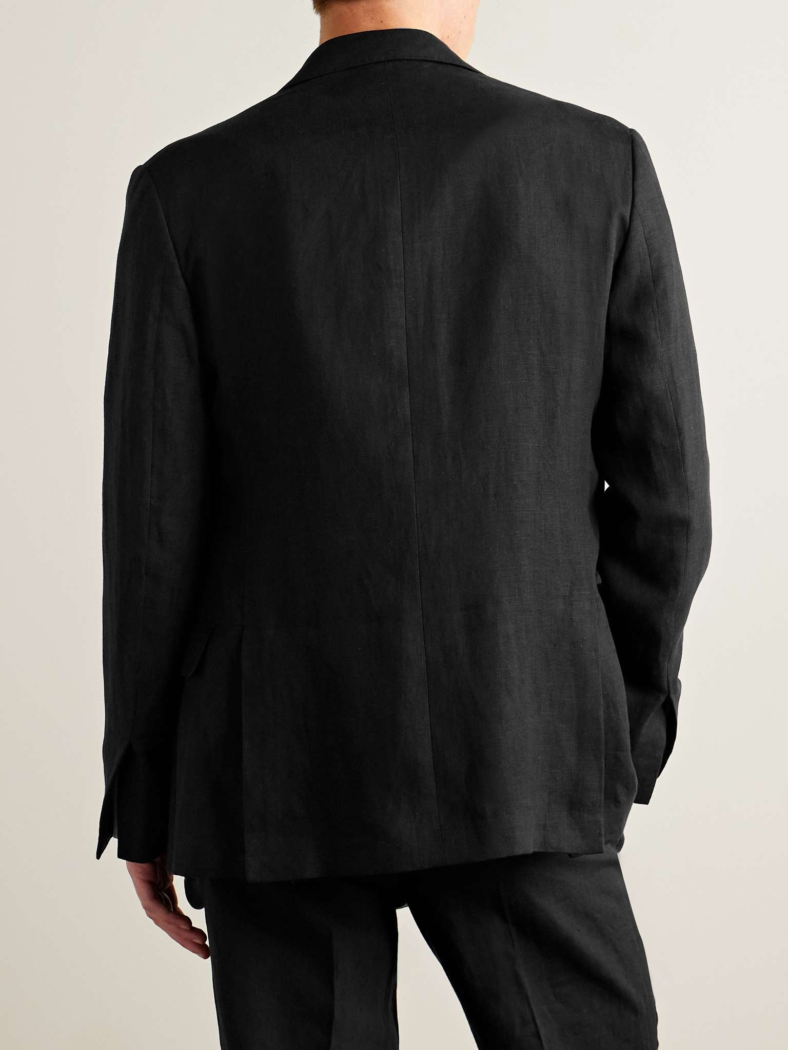 Kent Slim-Fit Double-Breasted Linen Suit Jacket - 8