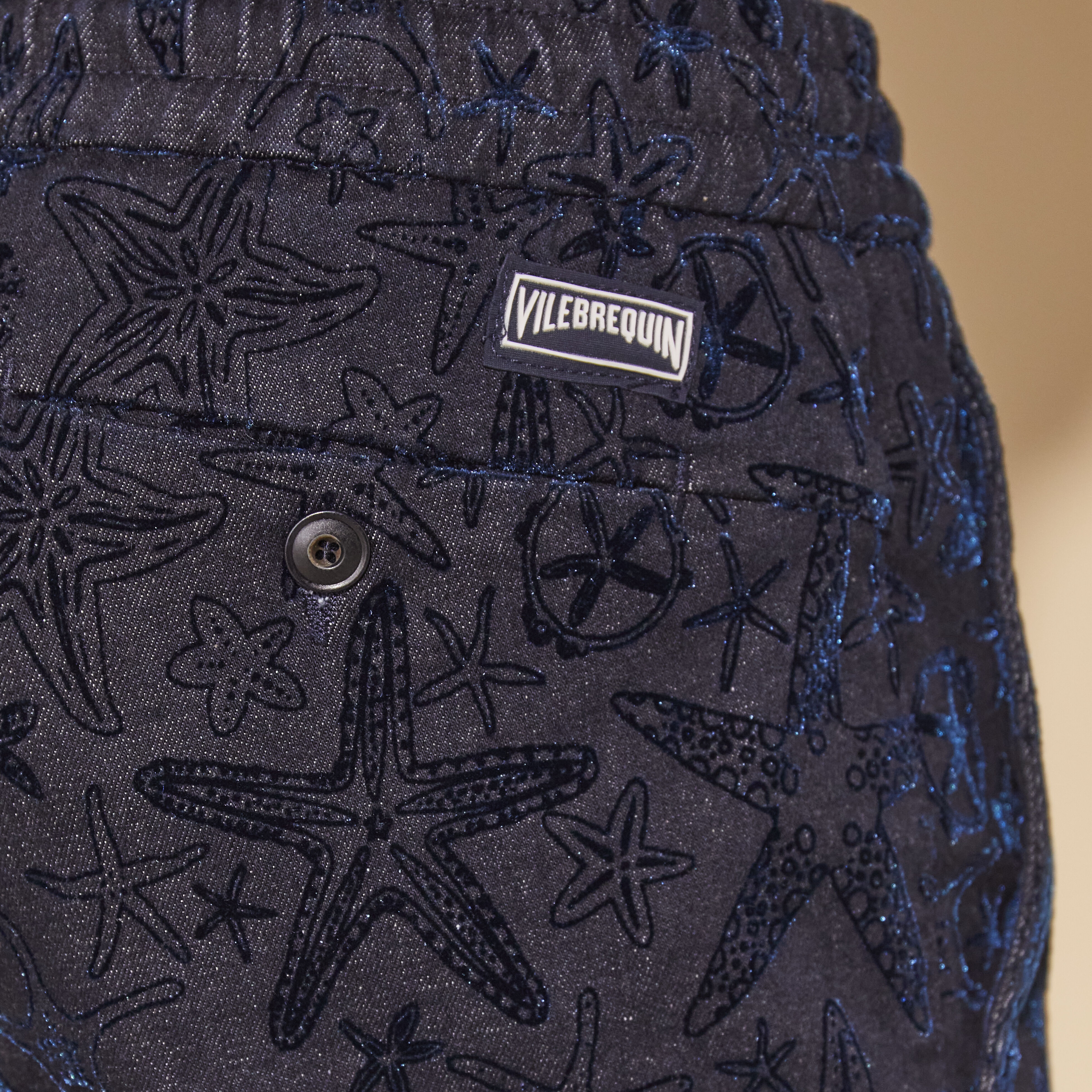 Men Denim Jogger Pants Flocked Starlettes - 6