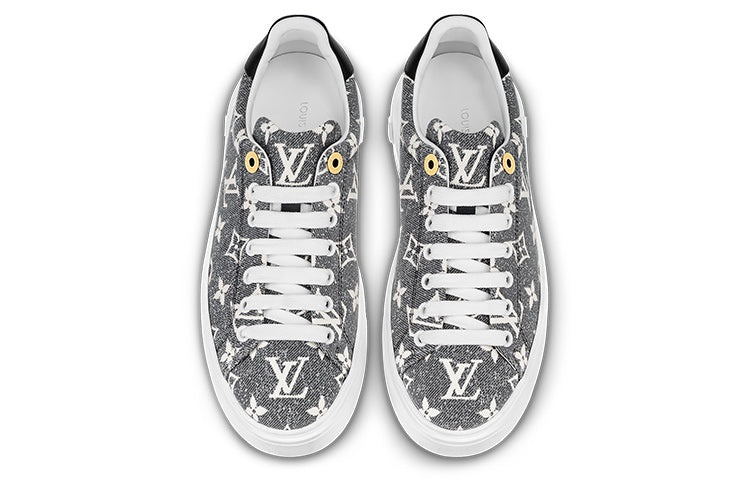 (WMNS) LOUIS VUITTON Time Out Sneakers 'Grey Denim Monogram' 1AAW2Q - 4
