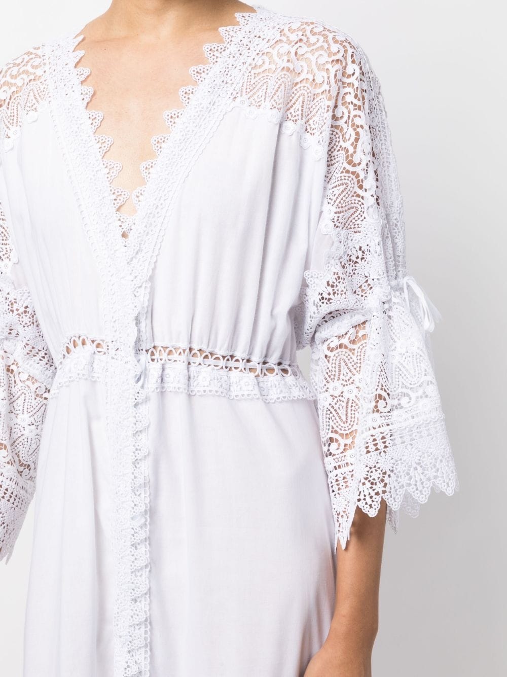 Margherita lace-trim maxi dress - 5