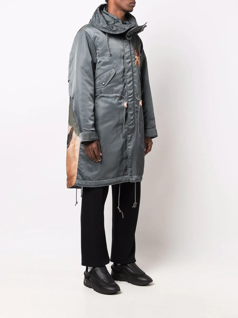painterly-print hooded parka 3