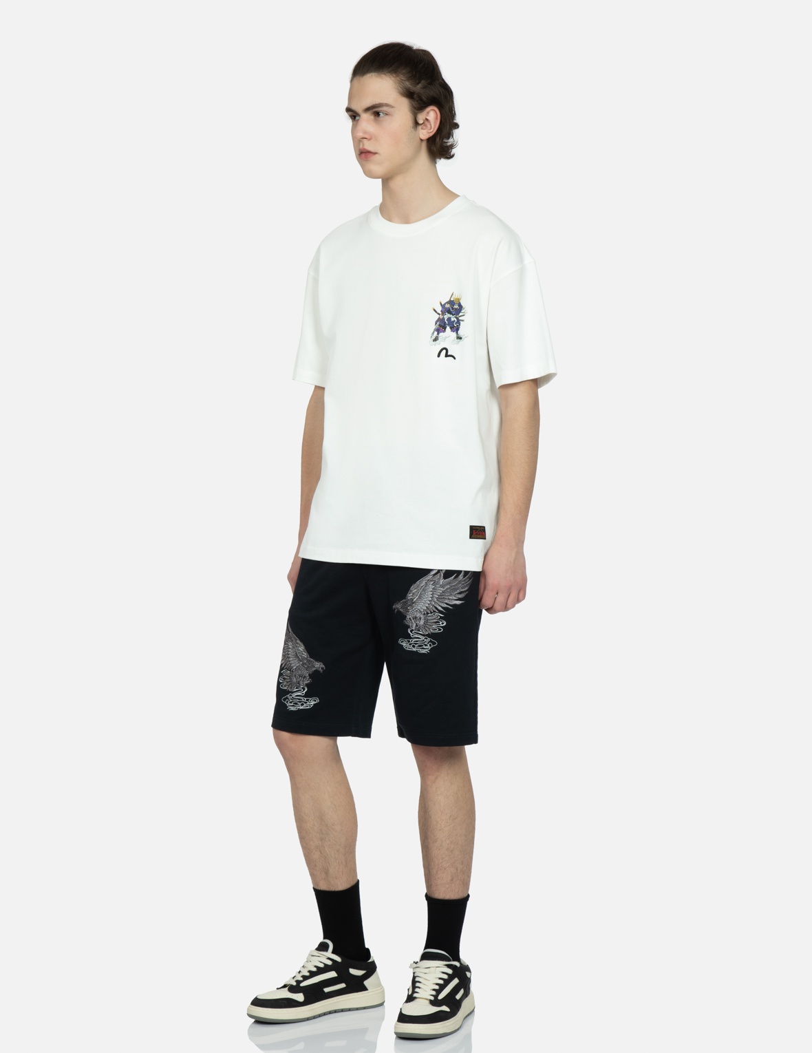 EAGLE EMBROIDERY SWEAT SHORTS - 3