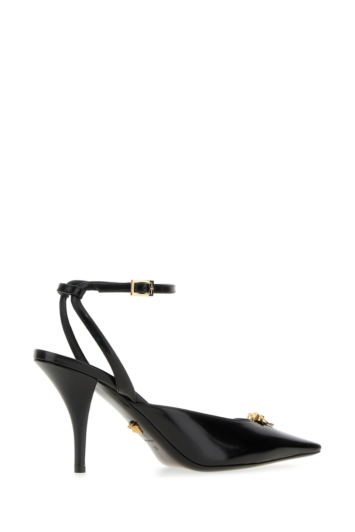 Black leather La Medusa pumps - 3