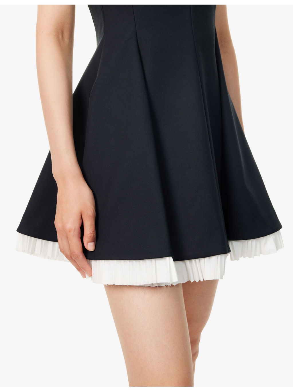 Dorothie Pleated Cotton-Blend Mini Dress - 5