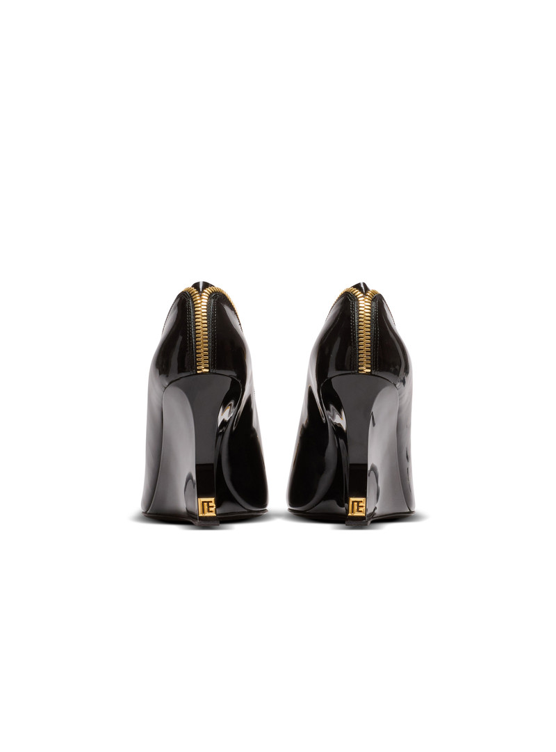 Zip Wedge pumps in patent leather 4