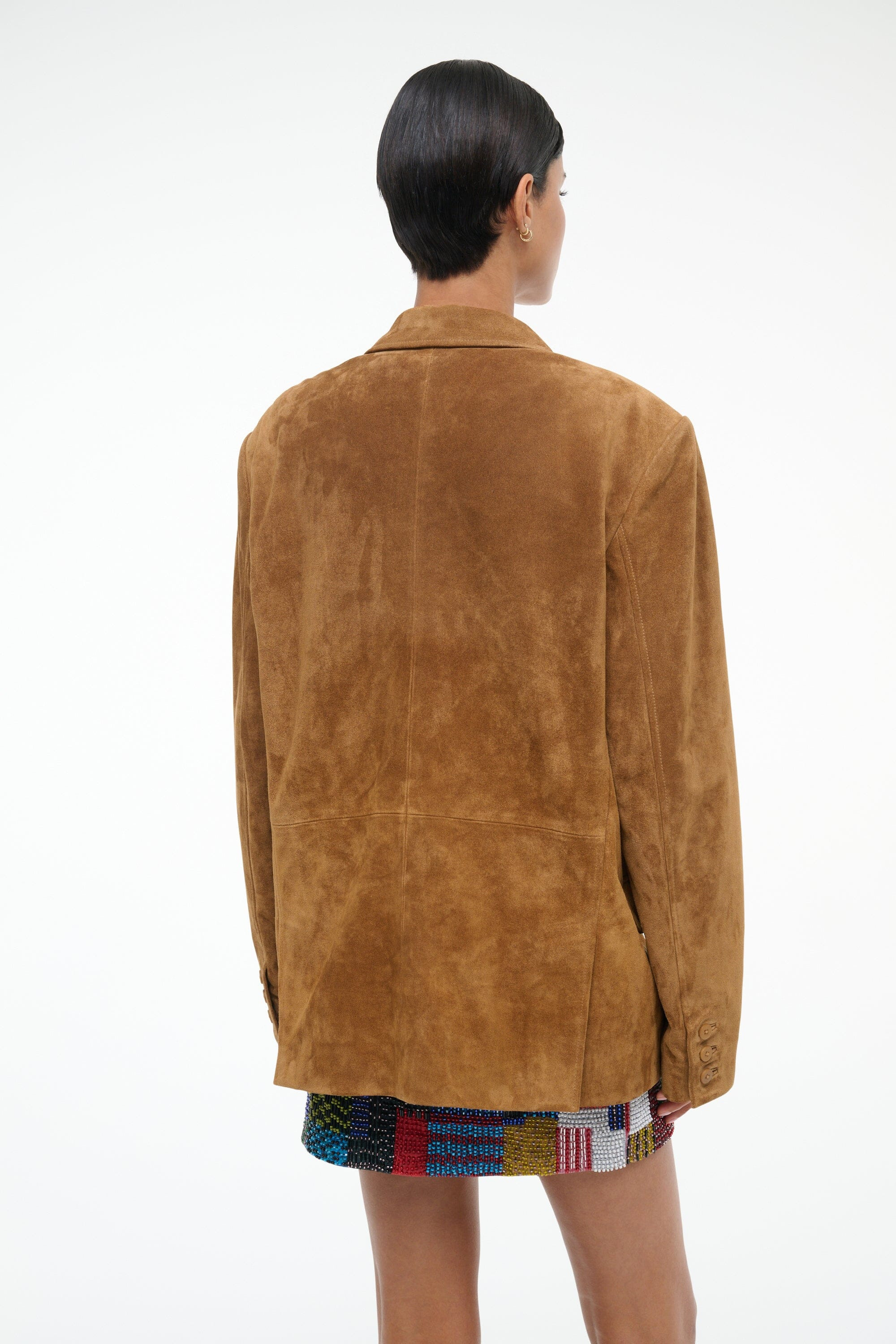 STAUD NATALIE SUEDE JACKET TAN - 6