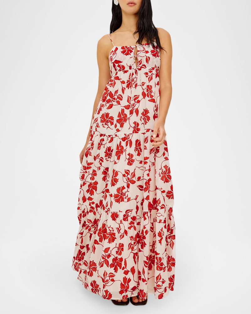 Rails Mica Floral Tie-Front Maxi Dress outlook