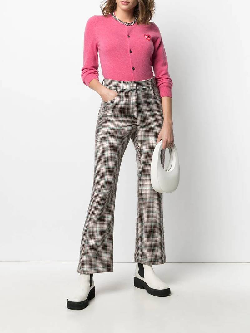 Comme des Garçons PLAY overlapping heart wool cardigan outlook