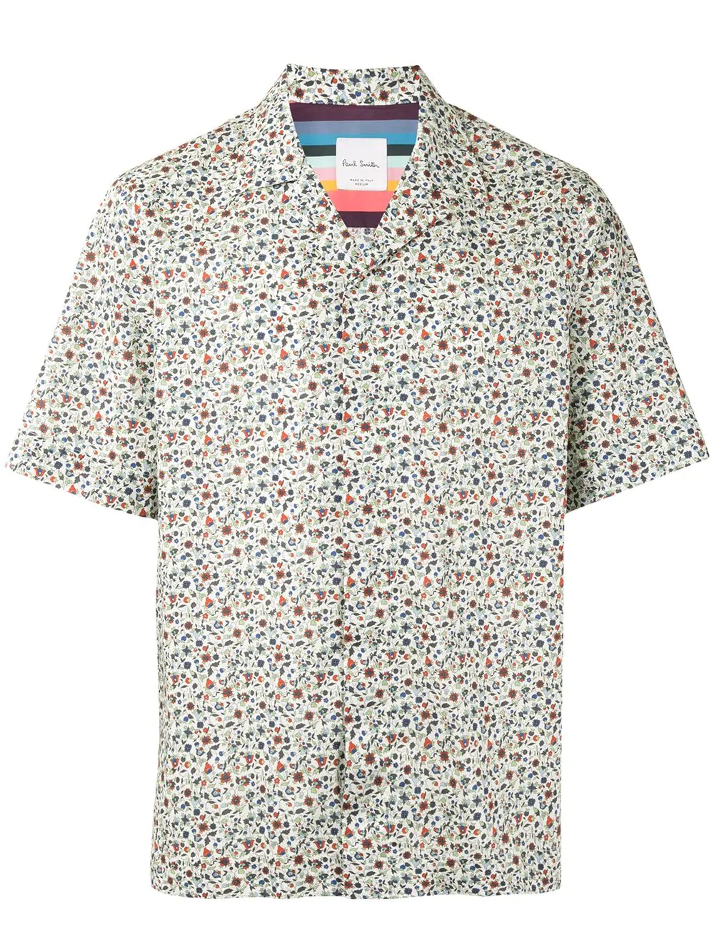 floral print short-sleeve shirt - 1