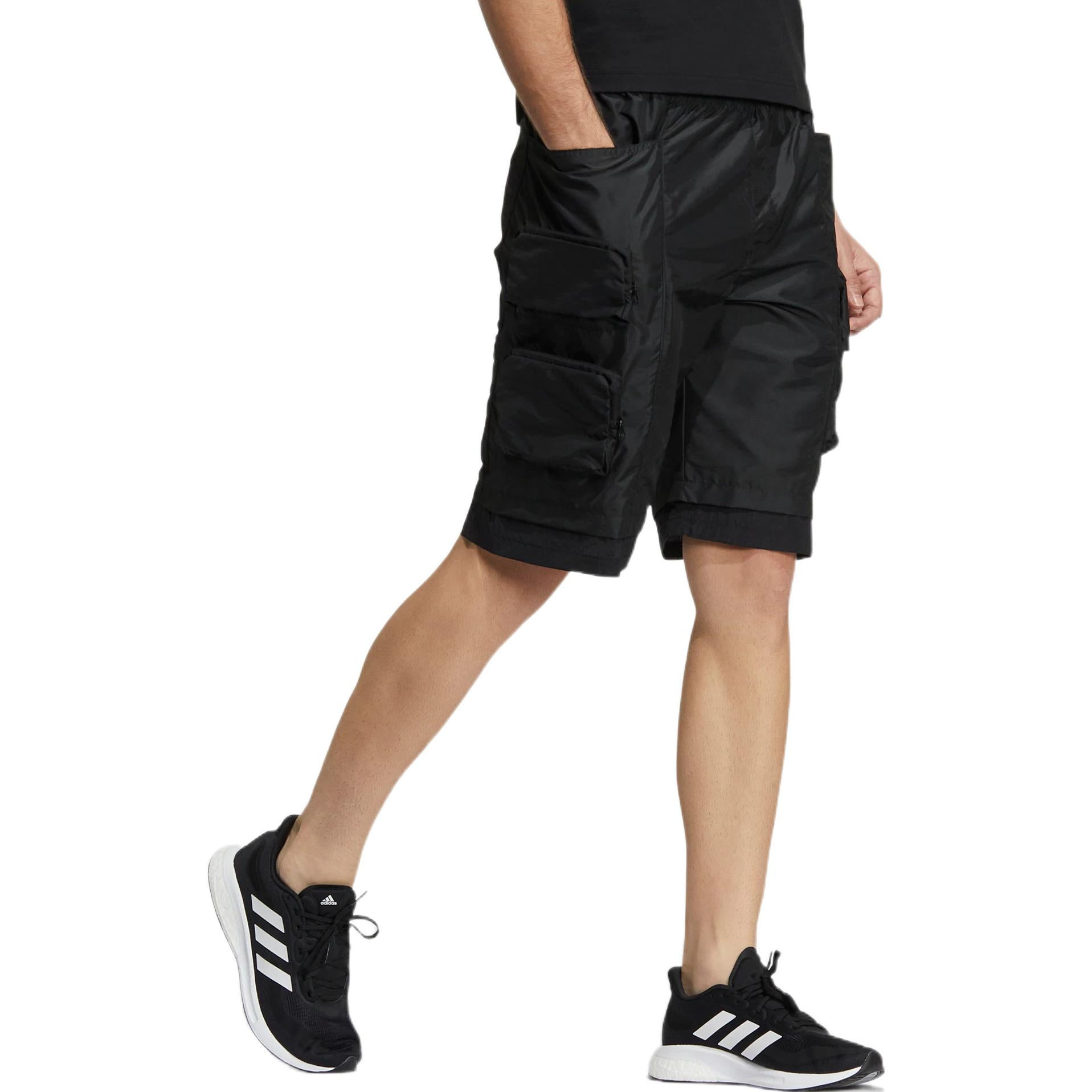 adidas St Pocket Wvsh Sports Cargo Shorts Black HE7436 - 3