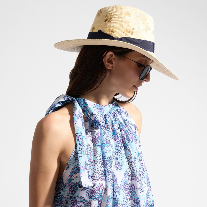 Women Sleeveless Silk Dress Isadora Fish 3