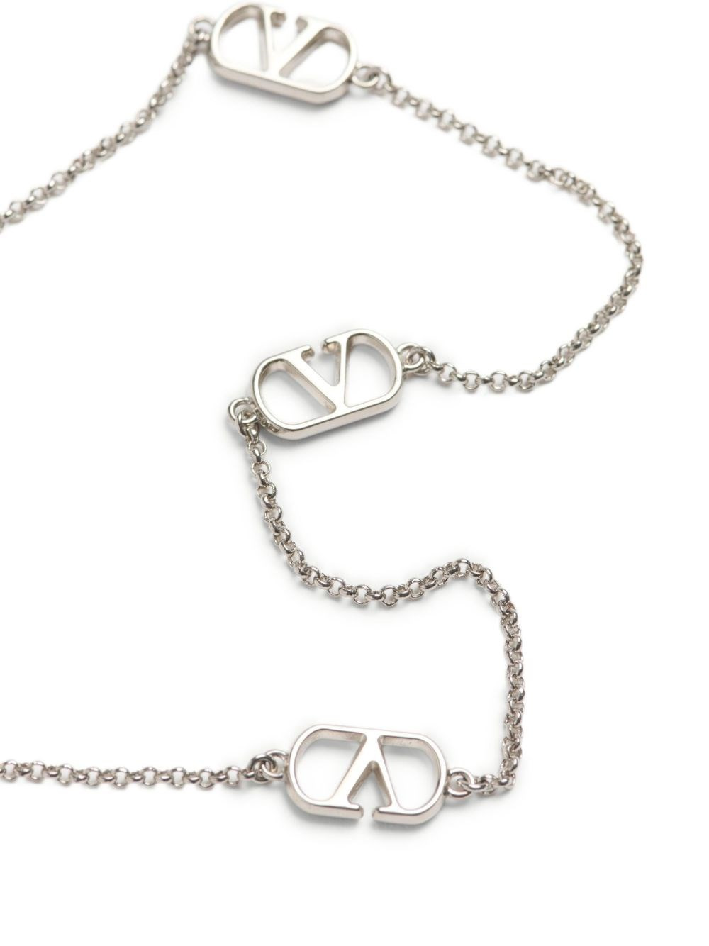 VLogo signature necklace with swarowski pearls - 4