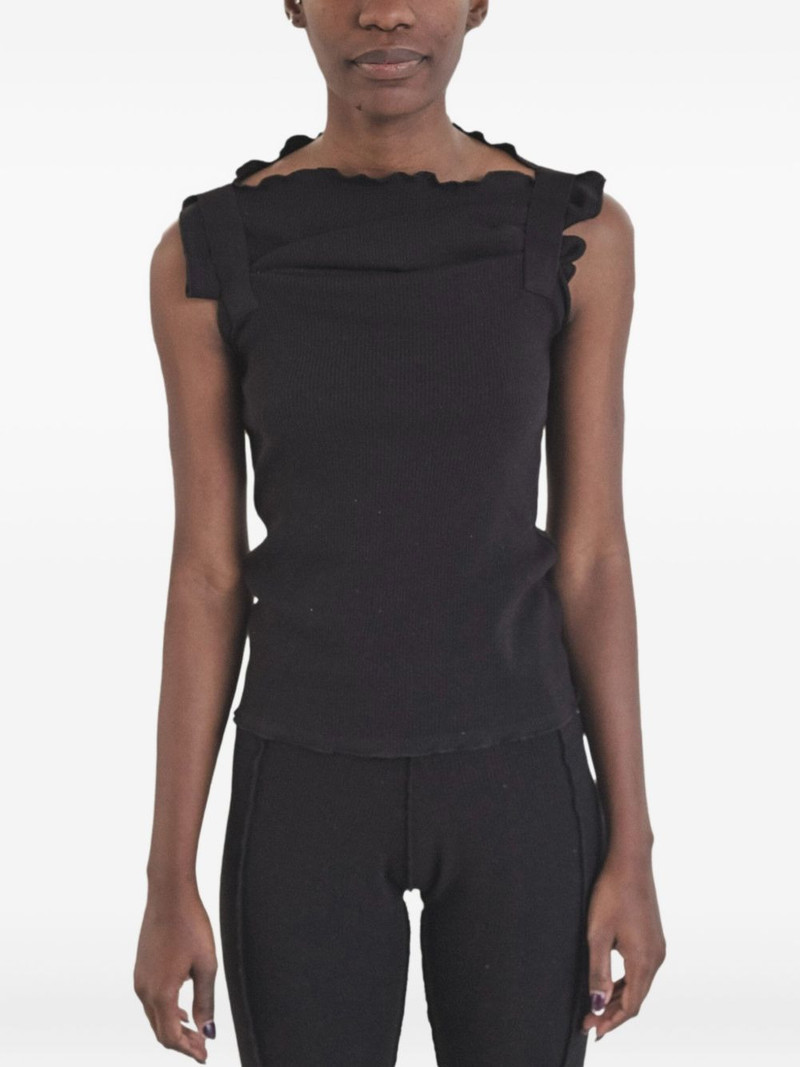 BASERANGE Lud ruffled-trim top outlook