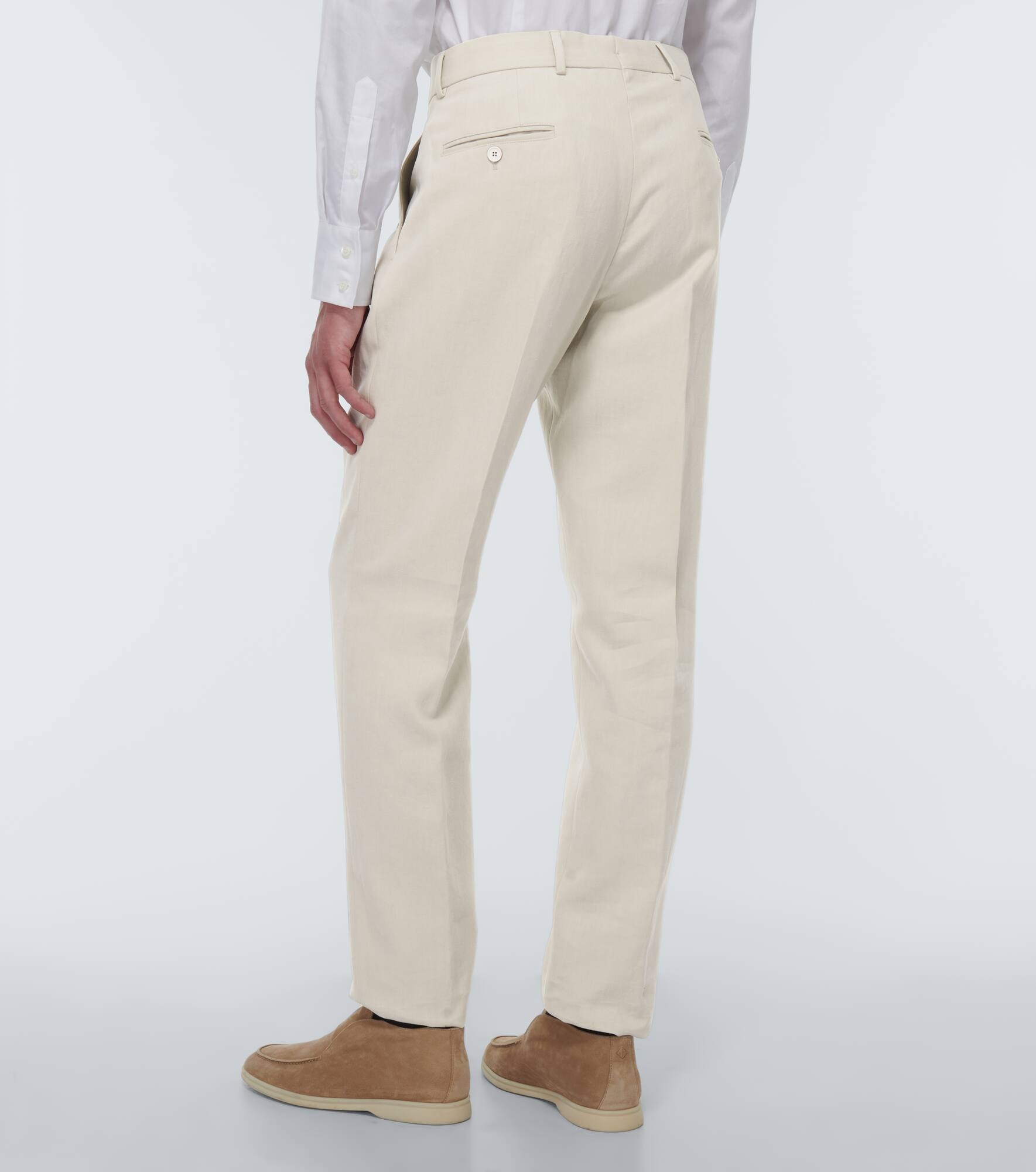 Linen slim pants - 4