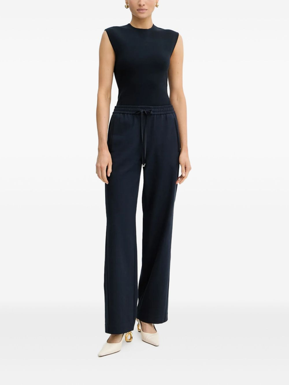 drawstring straight trousers - 2