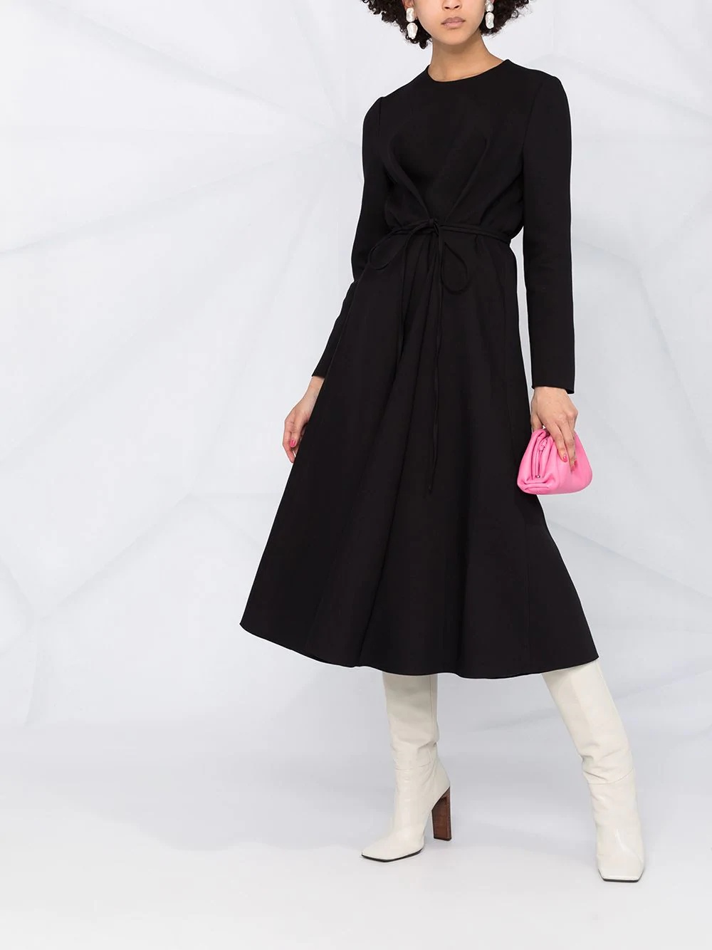 belted wool dress  - 2