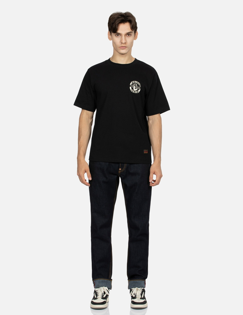 BRUSHSTROKE SEAGULL PRINT CARROT FIT SELVEDGE DENIM JEANS #2017 6