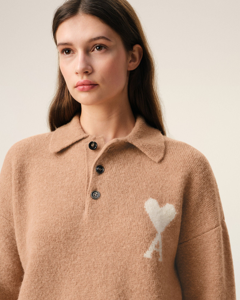 BROWN ALPACA AMI DE COEUR POLO 4