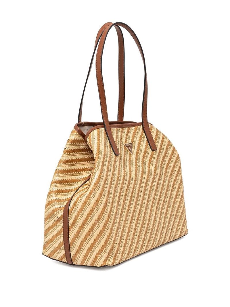 GUESS USA Vikki striped woven tote bag outlook